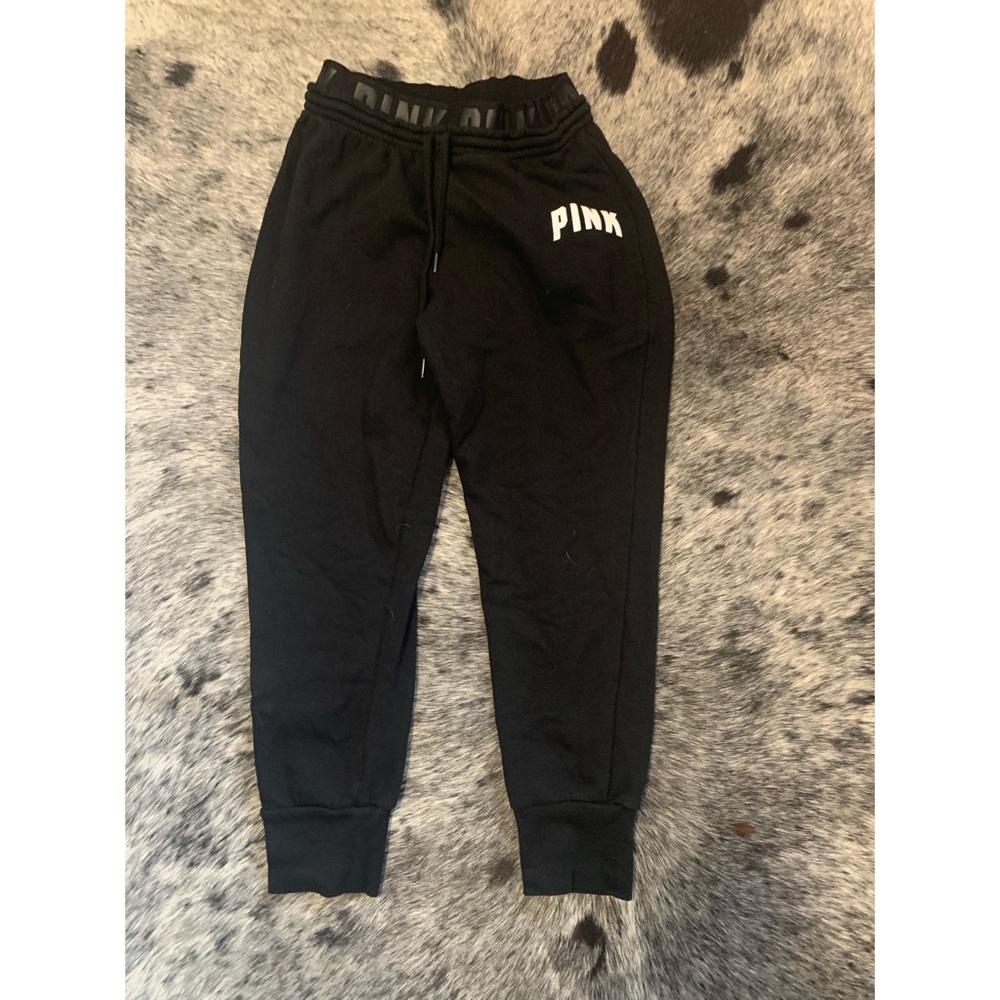 VS PINK black joggers